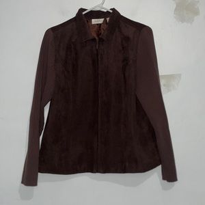 Size 10P Women’s Studio Works Vintage Brown Jacket